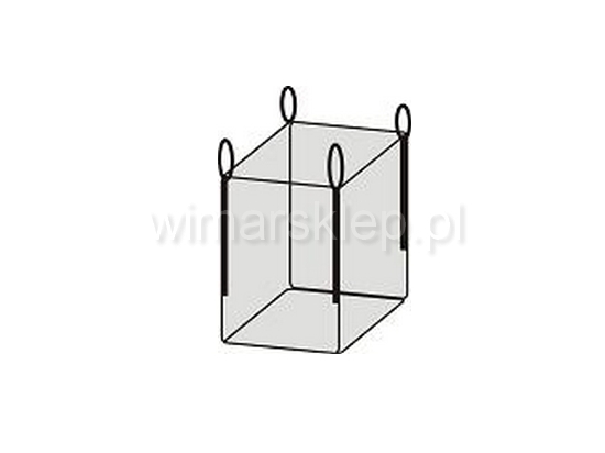 Bigbag 90x90x145 cm dno zamknięte, góra otwarta, 1000kg