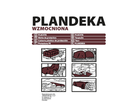 PLANDEKA PE biała Wzmocniona 90g/m2