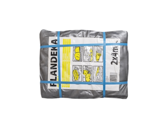 PLANDEKA PE GRUBA,  210g/m2  srebrno-brązowa, ochronna