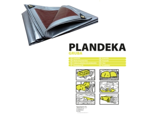 Plandeka 210g/m2 ochronna, gruba, różne rozmiary