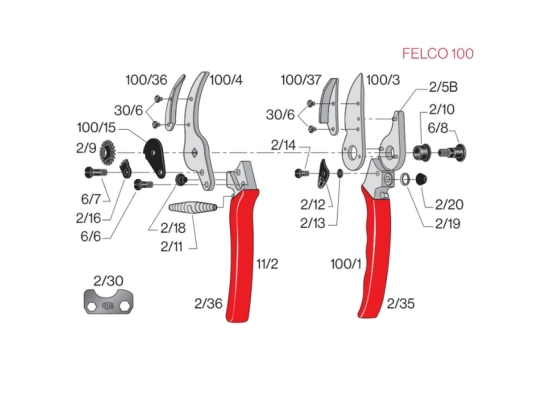 Felco 100 - sekator do kwiatów z przytrzymywaczem