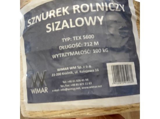 Sznurek sizalowy WIMAR 5600-TEX, 712m