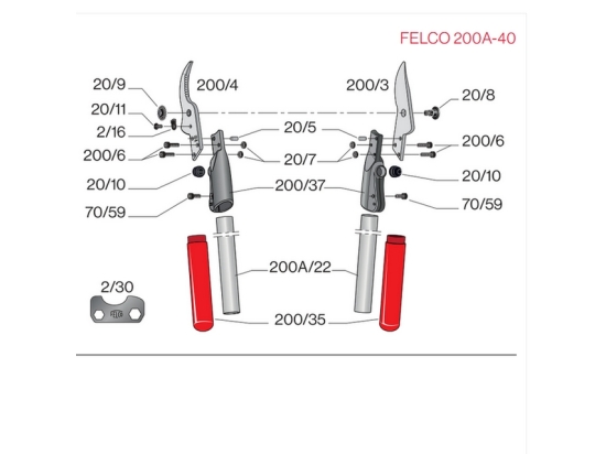 Profesjonalne nożyce do gałęzi Felco 200A-40, dwuręczne