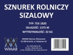 Sznurek sizalowy rolniczy, naturalny WIMAR 1820-TEX, 1375m