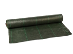 agrotkanina 1,1x100m czarna, zielone pasy, 99g