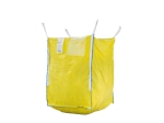 Duży Worek Big Bag na Odpady i Gruz 90x90x120cm, Żółty, 4 Zawiesia, Kieszeń na Dokumenty