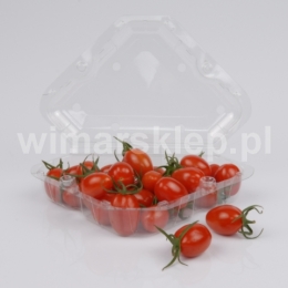 Pojemnik trójkątny z wieczkiem 250g, na owoce i warzywa - clamshell PET - 600 sztuk